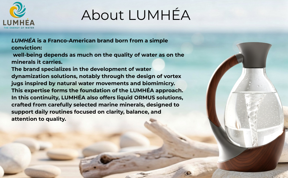 Lumhea brand presentation with vortex pitcher